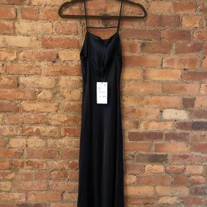 NWT Zara Satin Maxi Slip Dress